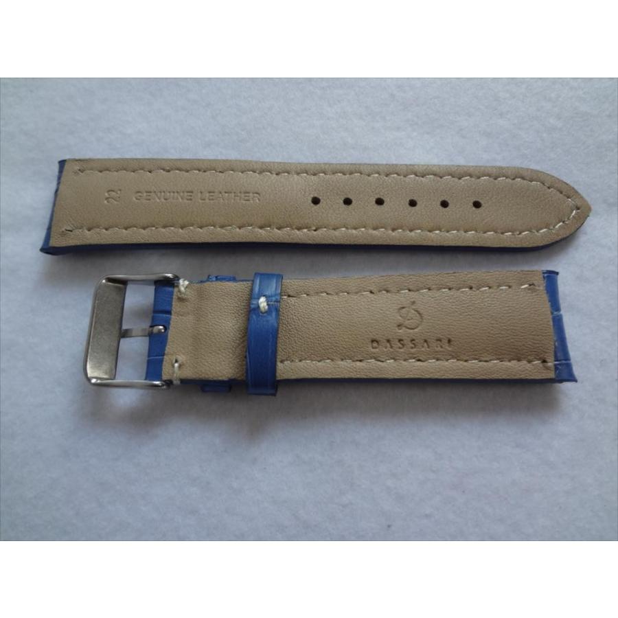 BREITLING ブライトリング 用 バンド 20mm 腕時計レザーベルト 青/白