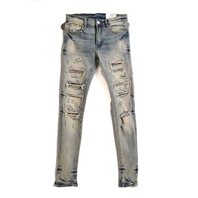 mnml（ミニマル） スキニーパンツ ストレッチデニム ダメージ加工