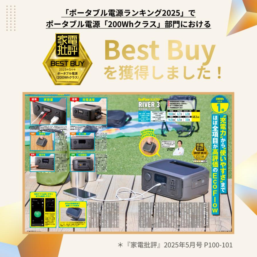 ECOFLOW 防災グッズ ポータブル電源 リン酸鉄 EcoFlow RIVER 2 小型