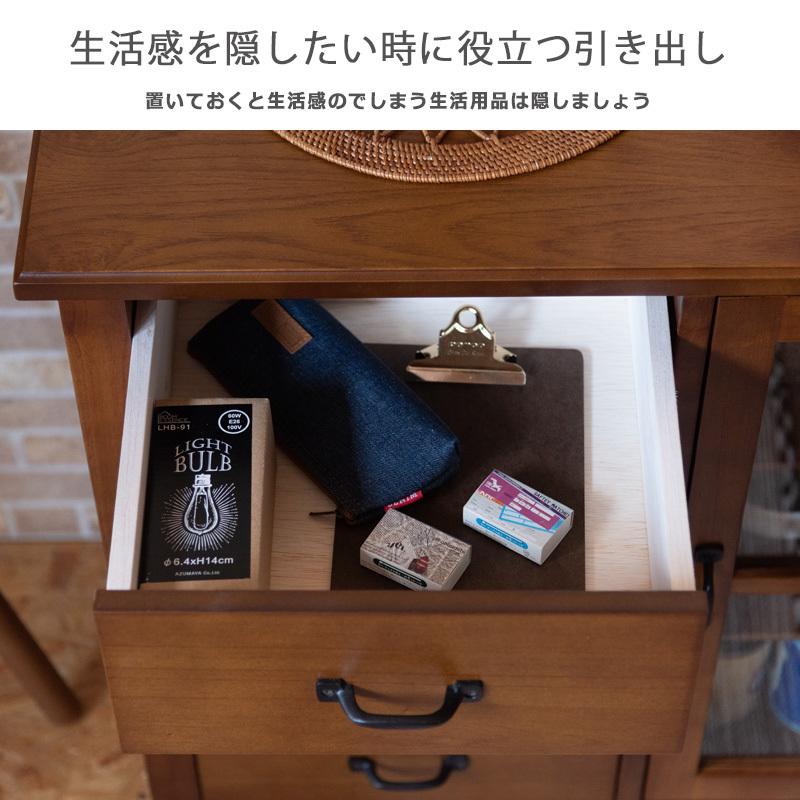 サイドボード ガラスキャビネット 幅120cm 木製 北欧 アンティーク