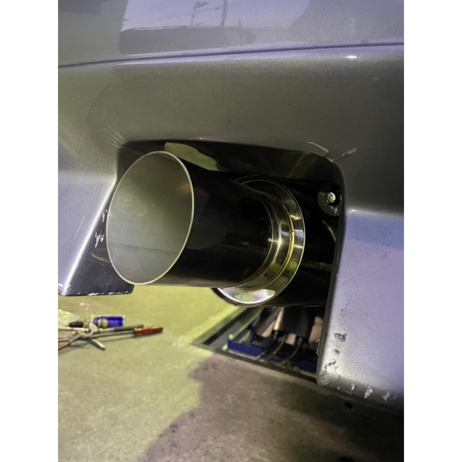 ER34スカイライン4ドア NA車用 砲弾 マフラー中間タイコつき 車高短