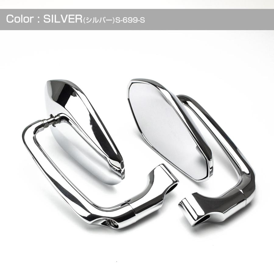 バイク ミラー バレンミラー バーエンドミラー ブラック シルバー