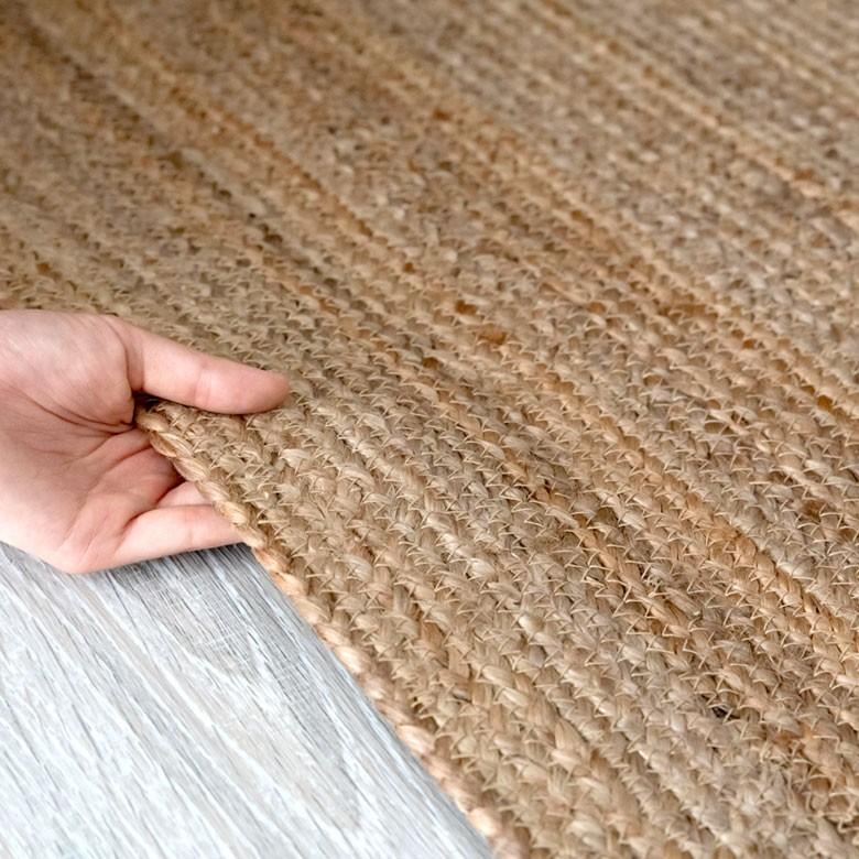 ELEMENTS ジュートラグ 約140×200cm 麻 天然素材 ラグ 敷物 ひんやり