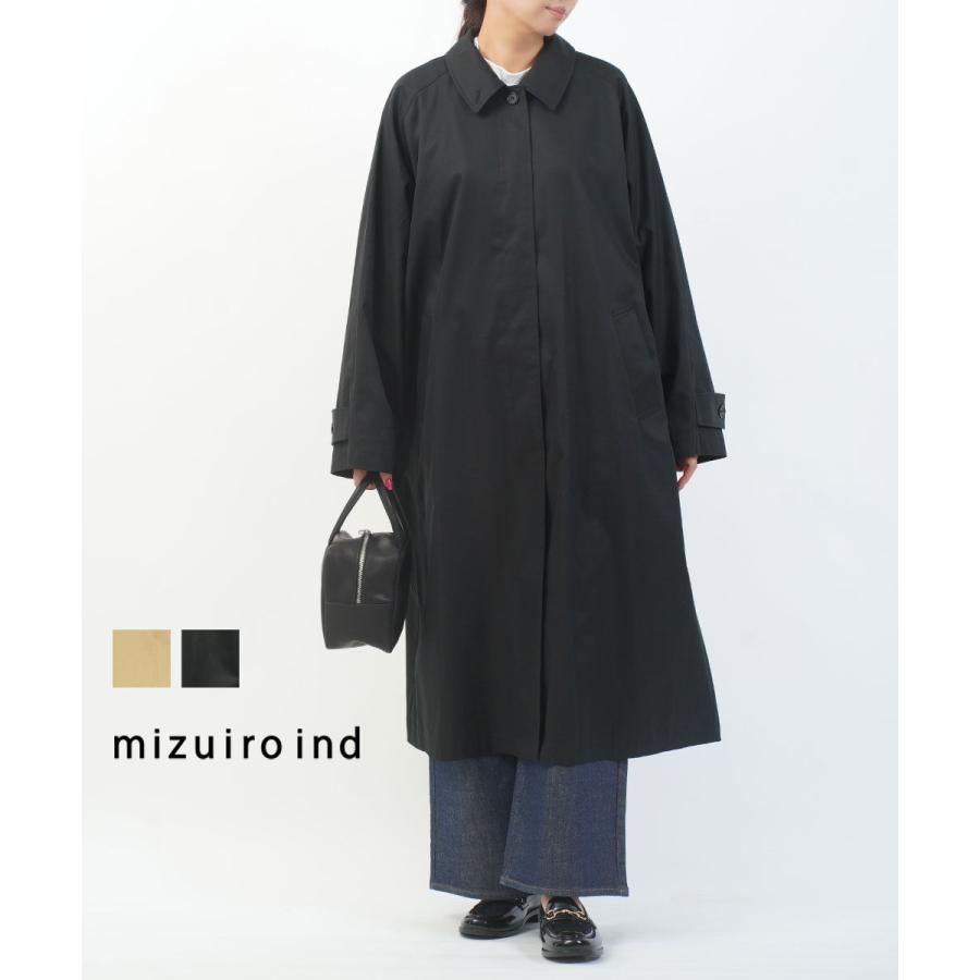 ミズイロインド ステンカラーコート mizuiro ind 2025秋冬新作