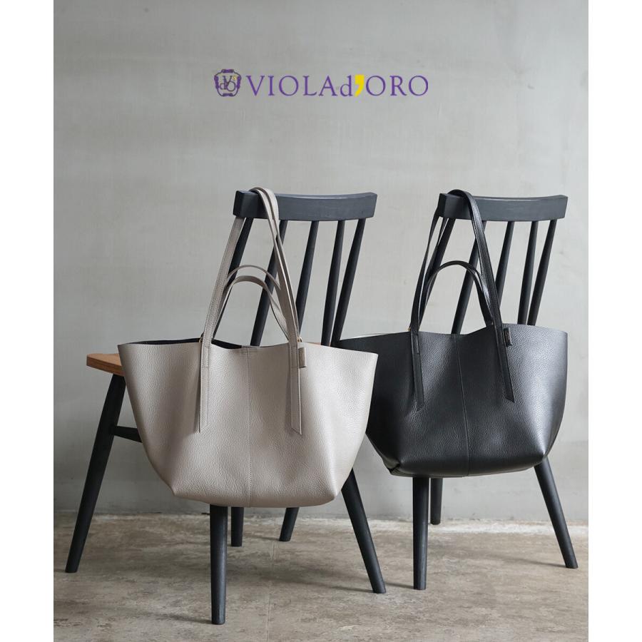 VIOLAd'ORO（ヴィオラドーロ） イタリアンWフェイスレザー トート