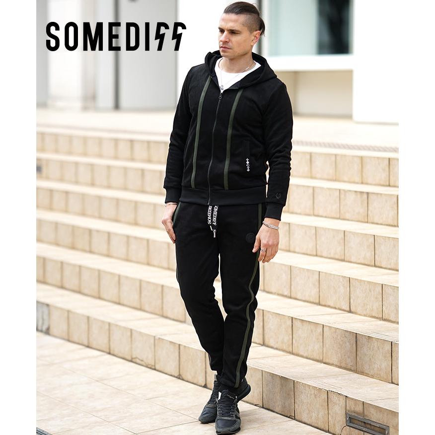 SOMEDIFF（サムディフ） セットアップ メンズ ブランド スウェード