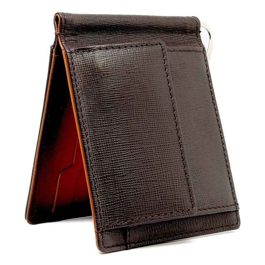 Eredita マネークリップ 小銭入れ付き 本革 財布 メンズ 二つ折り 革