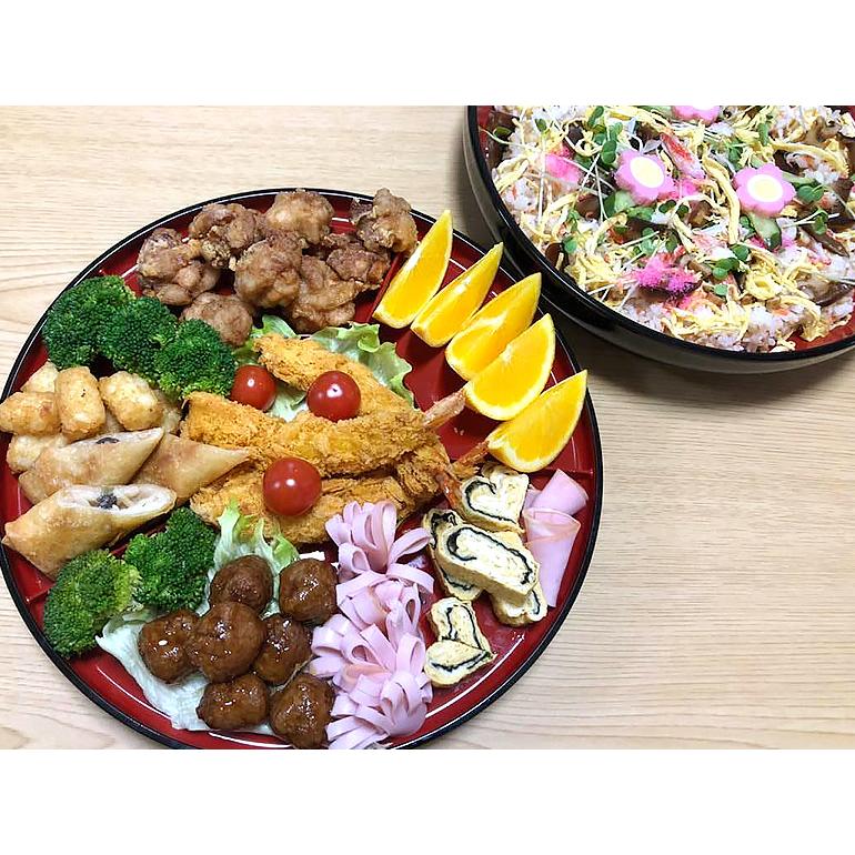 手巻き寿司セット 日本製 回転皿 寿司桶 しゃもじ3本 漆器 パーティー