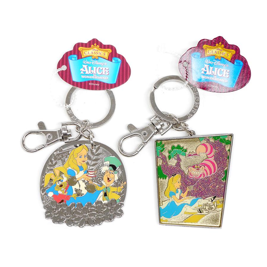 ふしぎの国のアリス オールキャスト メタル キーホルダー 2点セット