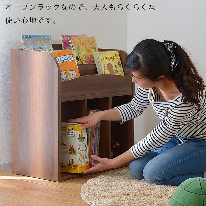 ワイエムワールド 絵本ラック 絵本棚 幅64cm 本棚 ブックラック 棚