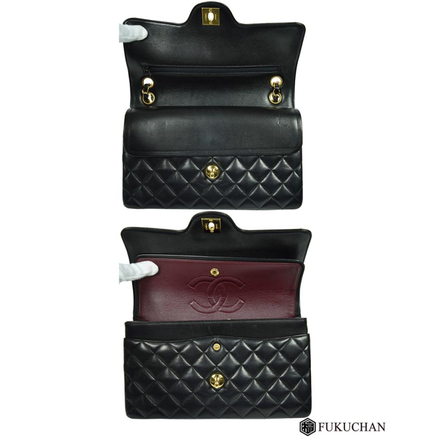 CHANEL/シャネル パリ本店限定 ラムスキン マトラッセ25 Wフラップ W