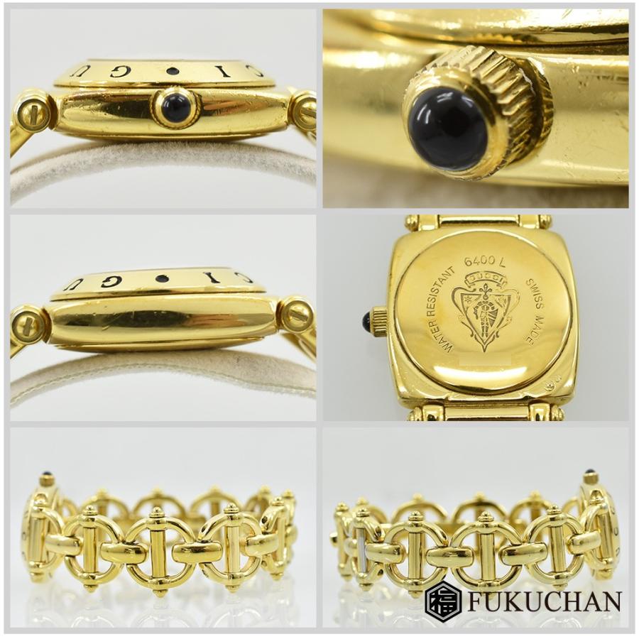GUCCI（グッチ） GUCCI 6400L レディースウォッチ ゴールド×シェル文字