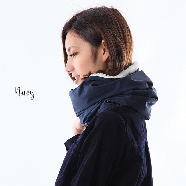 ネックウォーマー 撥水 防寒 スヌード マフラー ブラック ベージュ