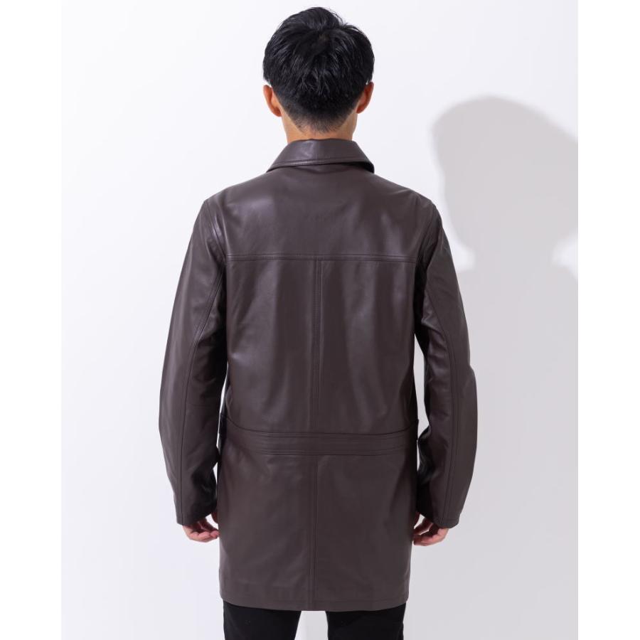 フリーダムレザー 革ジャン ラムレザー レザーコート セットイン 本革