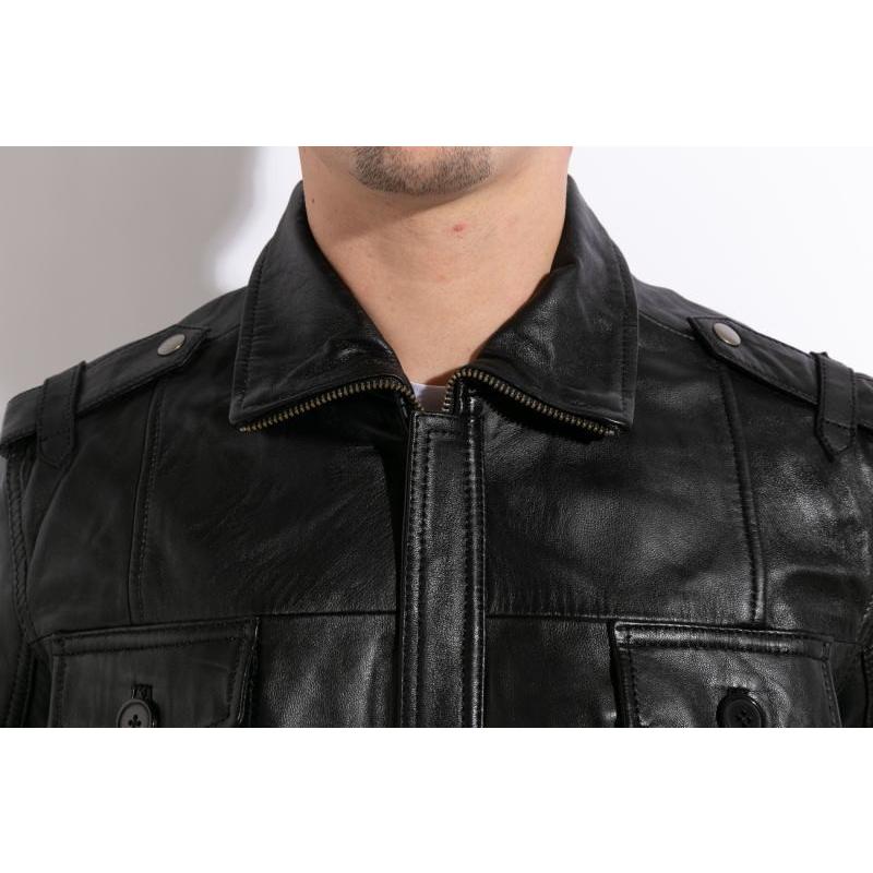 フリーダムレザー 革ジャン メンズ ライダース ラムレザー レザー