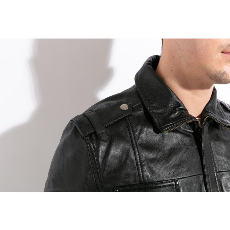 フリーダムレザー 革ジャン メンズ ライダース ラムレザー レザー