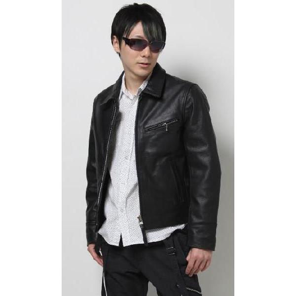 フリーダムレザー 本革 シングル ライダースジャケット メンズ レザー