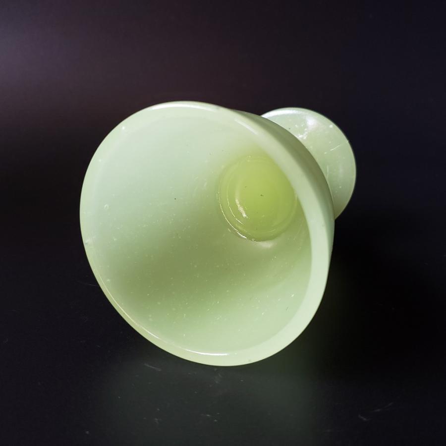 ウランガラス なつめ型 氷コップ KYマーク 【明治 大正】アンティーク