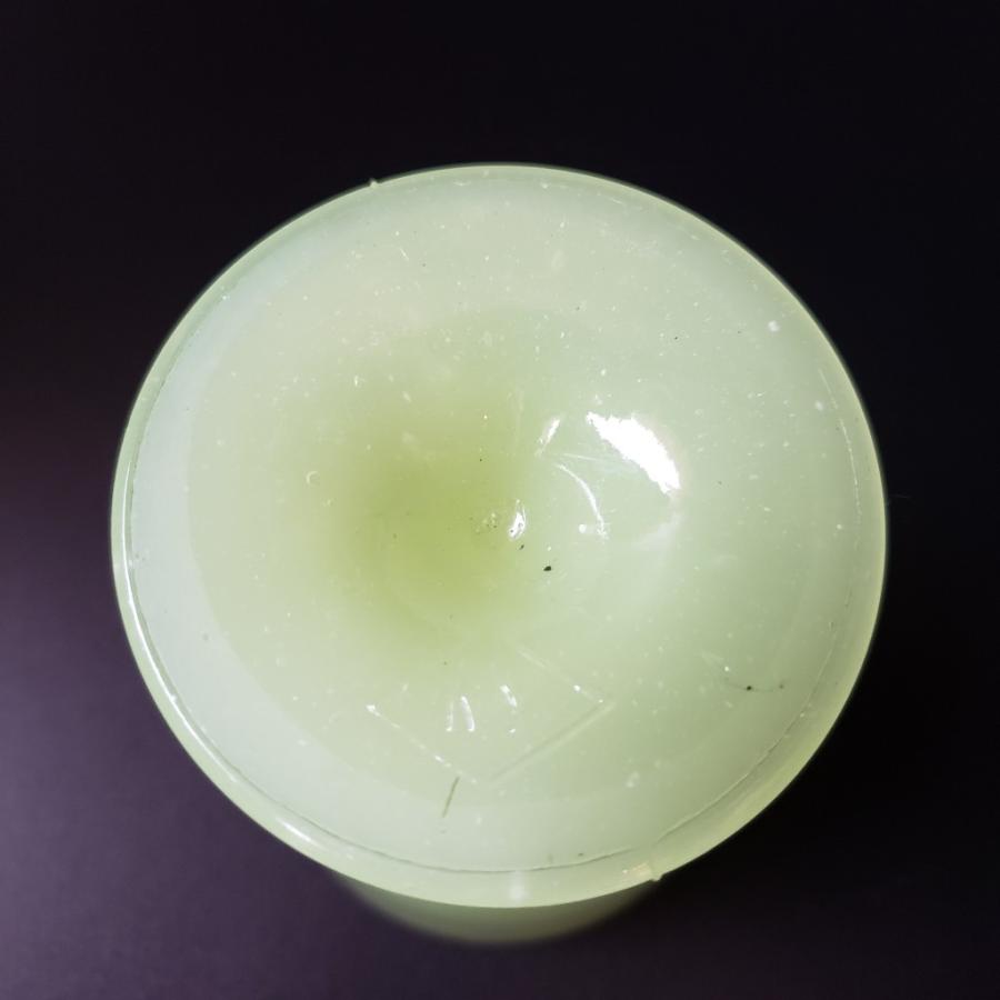 ウランガラス なつめ型 氷コップ KYマーク 【明治 大正】アンティーク