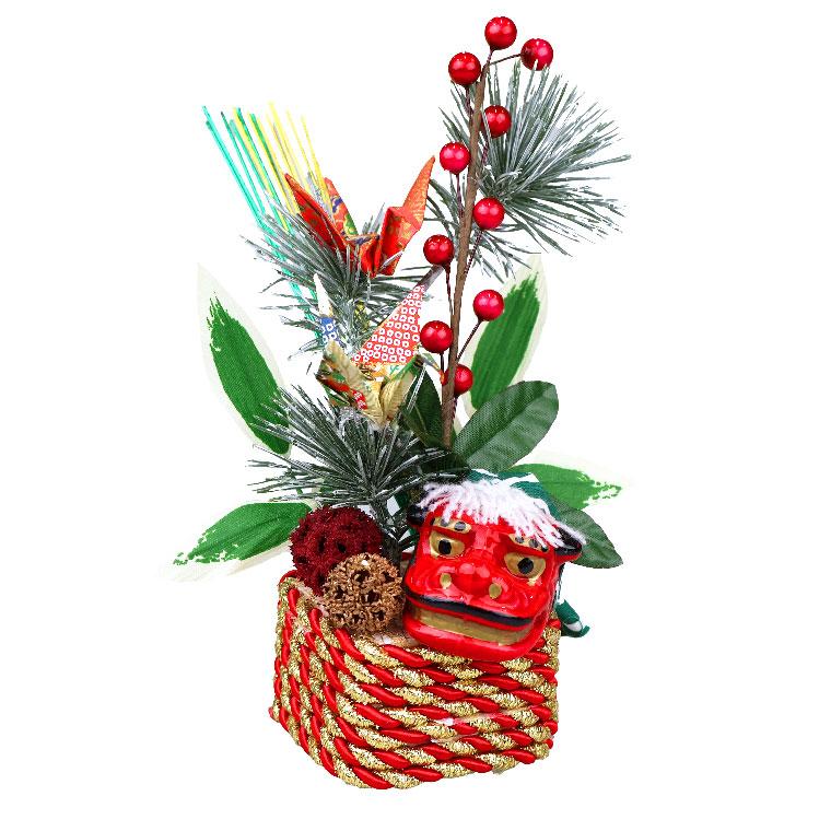 お正月置物 獅子舞 スタンド 卓上 お正月飾り 迎春 玄関 テーブル