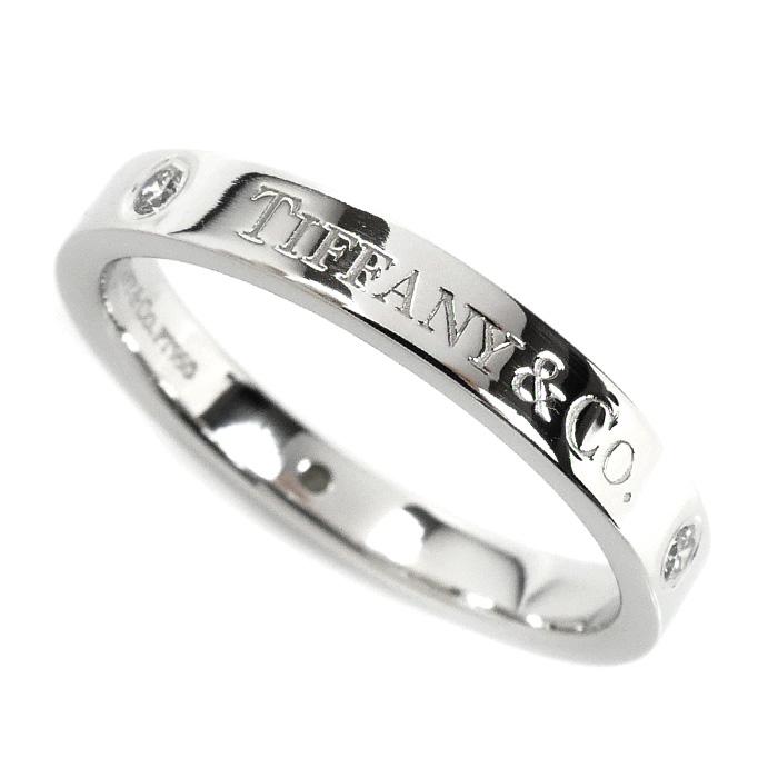 TIFFANY&Co.（ティファニー） Pt950プラチナ フラットバンド 3Pダイヤ