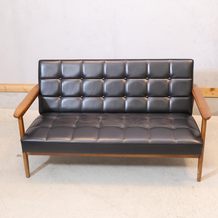 Karimoku60 カリモク60 ブラック 2シーター Kチェア 2人掛けソファ