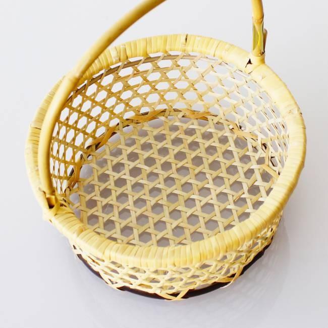編みかご 小鳥籠(ことりかご） /小林ミドリ 新潟 天然竹 手編み 竹細工