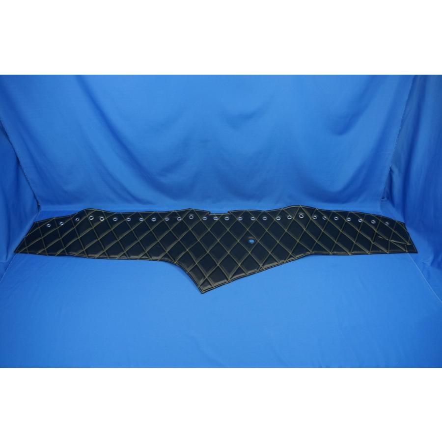 パーフェクトクオン用 リング付 ダッシュマット 艶消しブラック/黄色糸