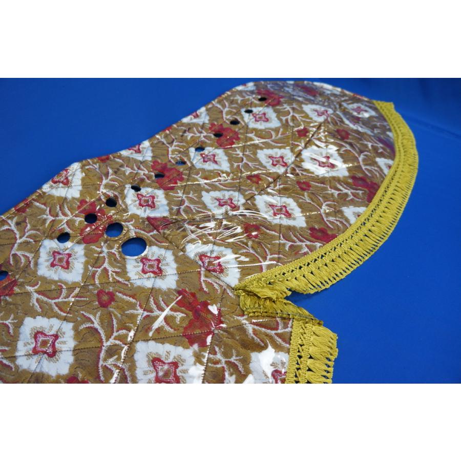 17プロフィア用 大花束 縦柄 ダッシュマット ビニールキルト オレンジ