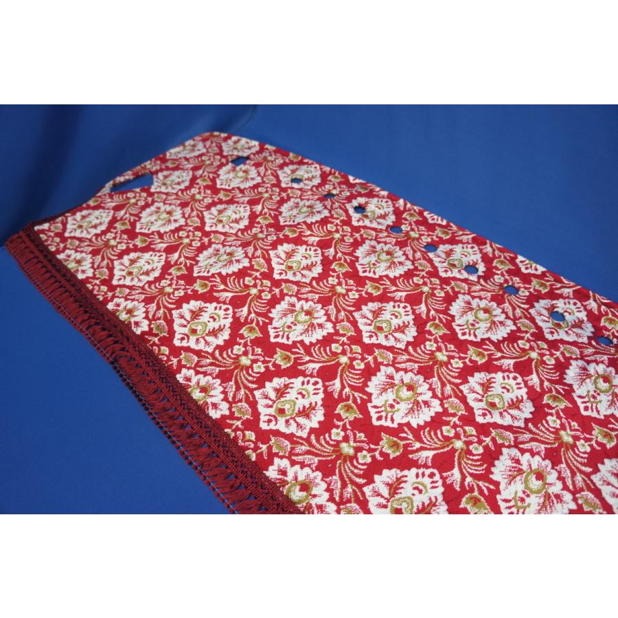 17スーパーグレート用 新格子 縦柄 ダッシュマット レッド : トラック