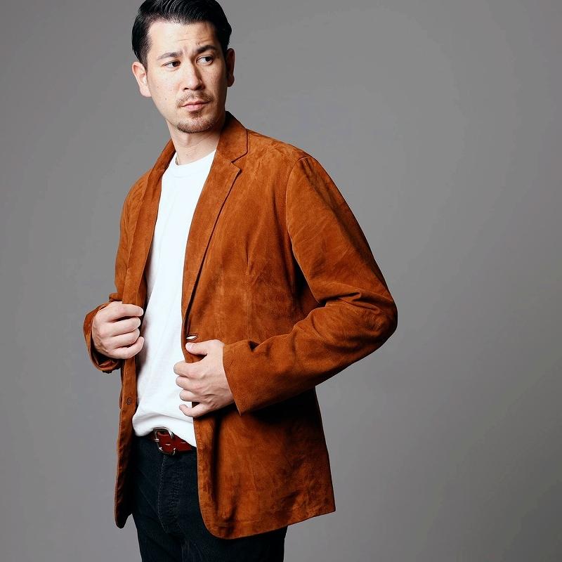 Mo-LAWS レザージャケット メンズ スウェード スエード 本革 ゴート