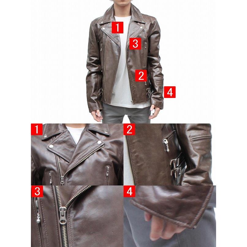 ダブルライダースジャケット 革ジャン レザージャケット メンズ 本革