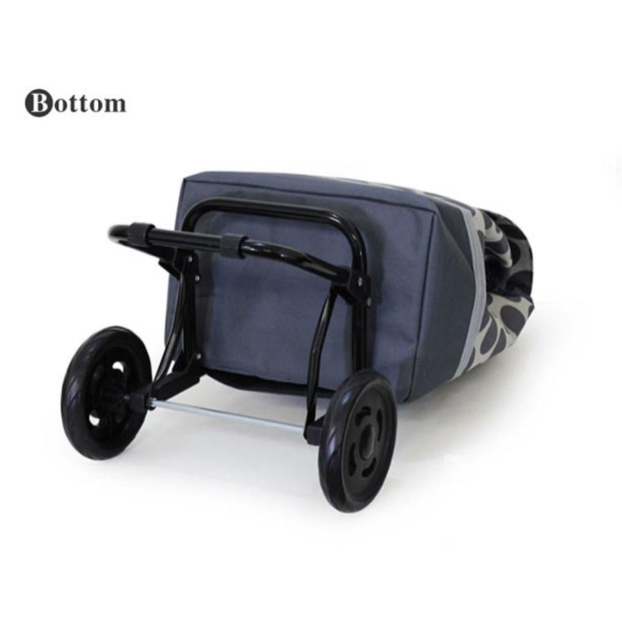 ショッピングカート 買い物 カート グレー 2輪キャスター 保冷機能付