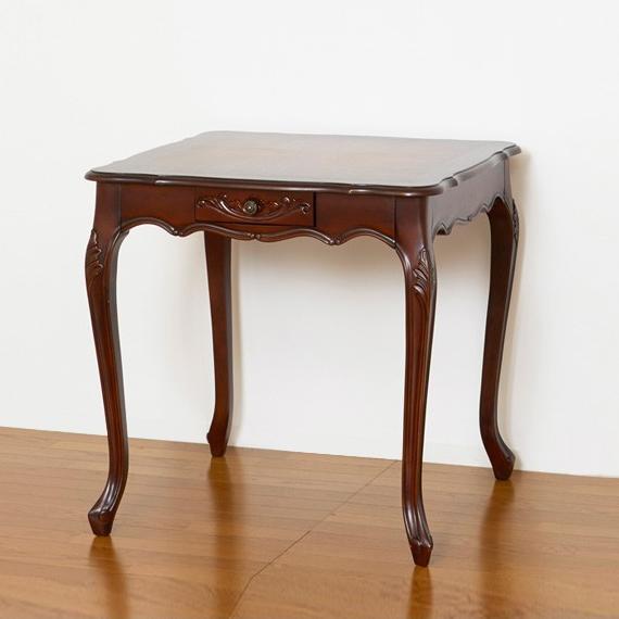 ダイニングテーブル 幅75cm アンティーク 猫脚 クラシック 二人用