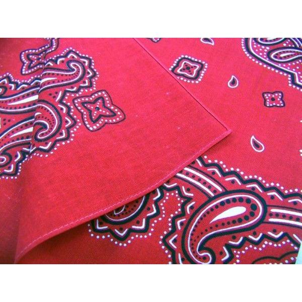 日本製バンダナ ペイズリー柄 レッド : 快適Goods - 通販 - Yahoo