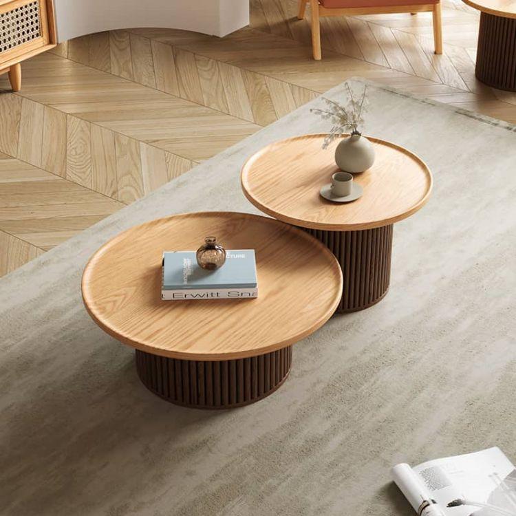 センターテーブル 2個セット 円形 おしゃれ 北欧 ローテーブル 丸