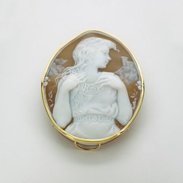 CAMEO（カメオ） 【限定1点】 K18 イエローゴールド シェル ブローチ