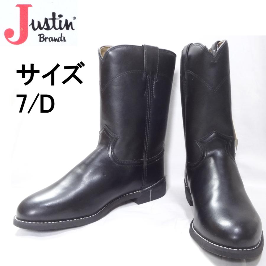ジャスティン JUSTIN Boots ウエスタンブーツ サイズ7/D ブラック