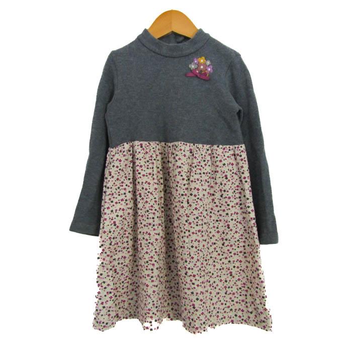 ファミリア ワンピース 長袖 コットン100% ブランド トップス キッズ