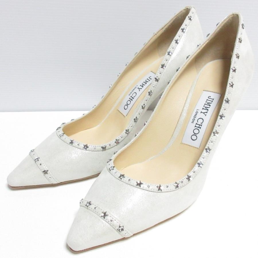 JIMMY CHOO（ジミーチュウ） 美品 ROMY85 スタースタッズ ポインテッド