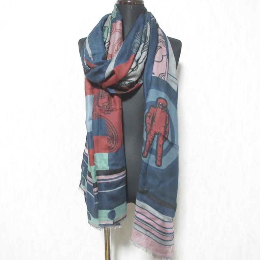 ETRO（エトロ） 美品 ペイズリー ロケット 宇宙飛行士 総柄 大判