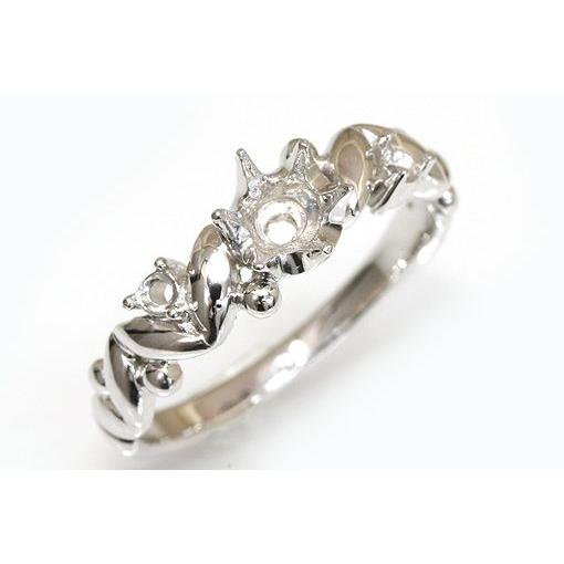 ki162【ラウンドφ4.0ミリ】ダイヤ入りリング空枠 : ジュエリーキホウ