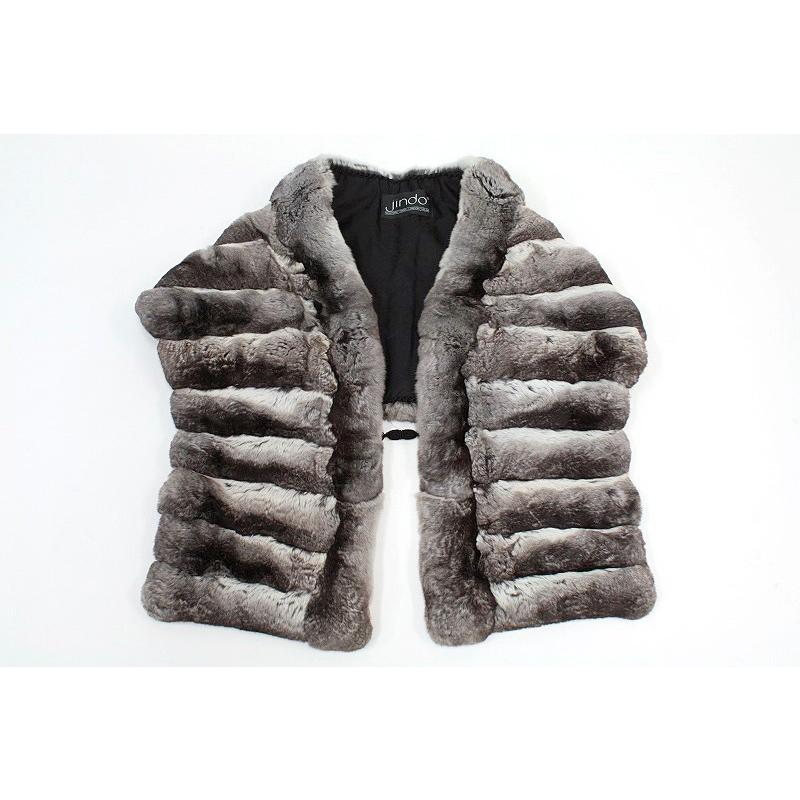 在庫処分 ファーショール 高級 チンチラ リアルファー ケープ 和洋兼用