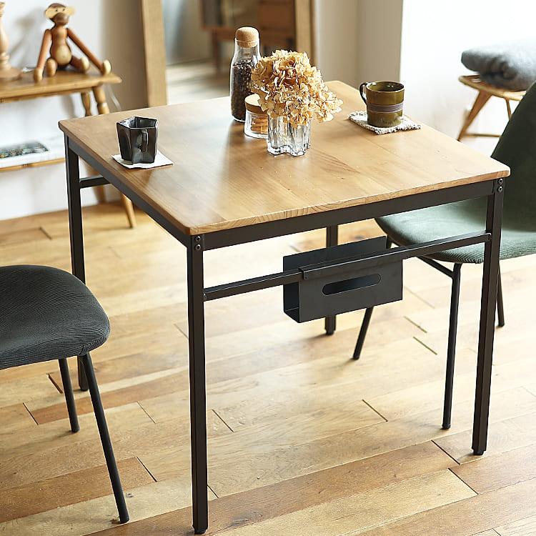 カフェテーブル Nola（ノラ) 幅75cm ダイニングテーブル 無垢 高さ70cm