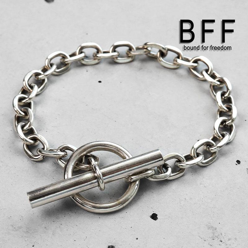 BFF ブランド 幅8mm マンテル チェーンブレスレット ミドル メンズ