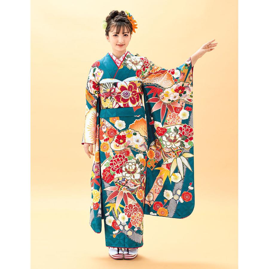 FS-E-K0700-T0600-0900/お誂え仕立付振袖/BLOOM/成人式/b156-1/ブルー