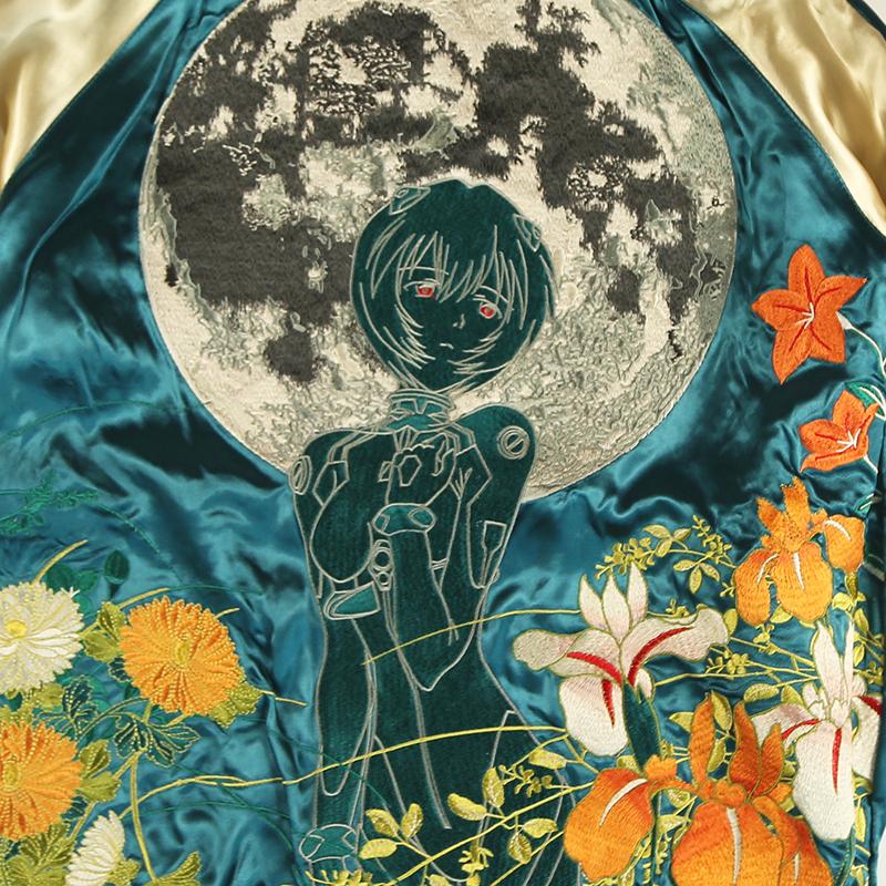 スカジャン 錦 nishiki ×エヴァンゲリオン 桜乱 EVA4機と月華 綾波レイ