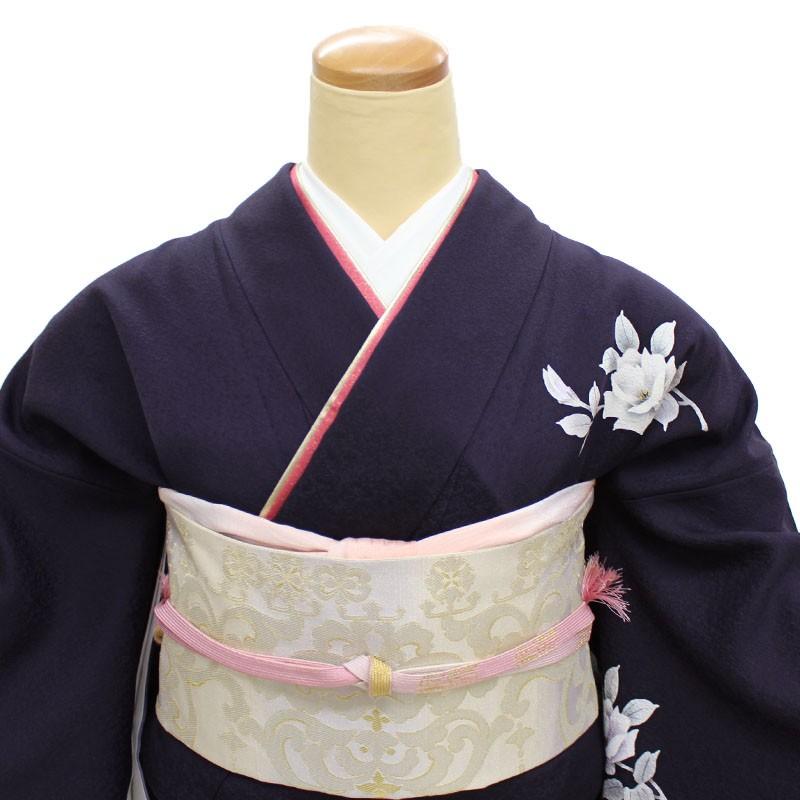 着物 レンタル 訪問着 正絹 フルセット 紫 おしゃれ 大人っぽい