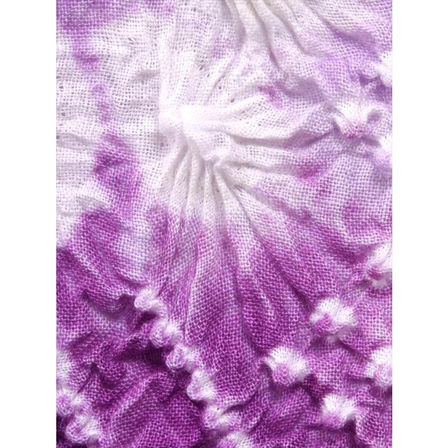 有松絞り 女性 絞り浴衣反物 No.962 花 斜線 薄紫 : ゆかた反物の堀田