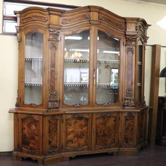 ガレージセール イタリア アンティーク キャビネット 8尺 カップボード